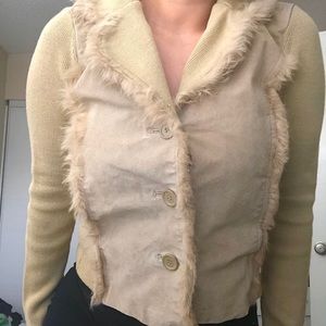 suede/fur blazer